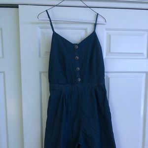 blue jean jumpsuit